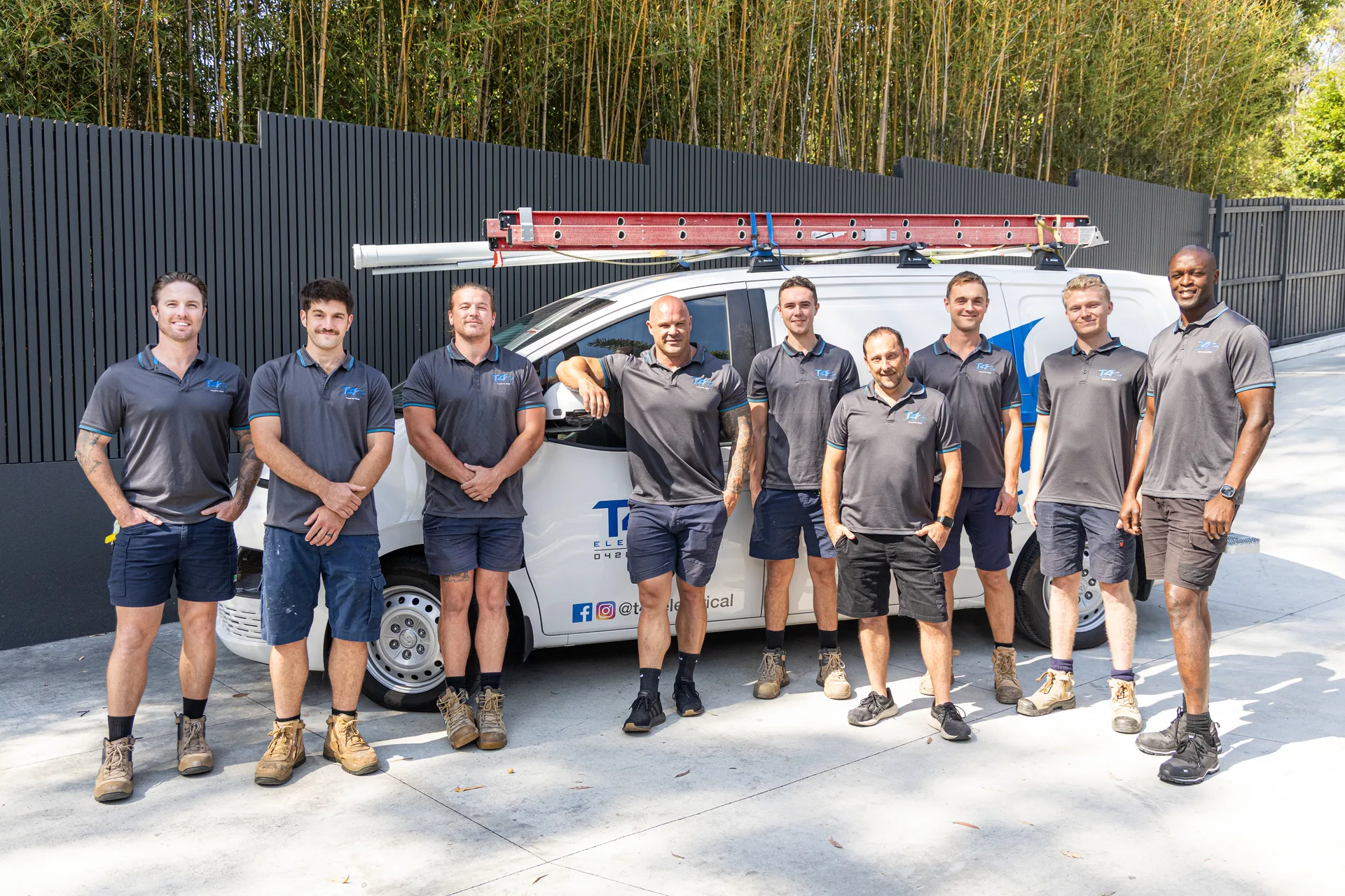 The Air Conditioning Maudsland team with a service van